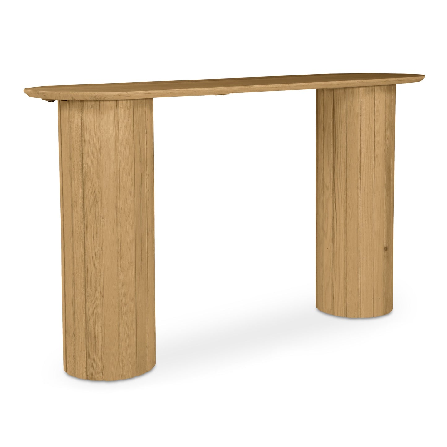 Povera Wood Oval Console Table