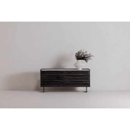 Paloma Wood and Steel Black 6 Drawer Dresser