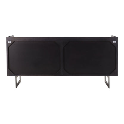 Paloma Wood and Steel Black 6 Drawer Dresser