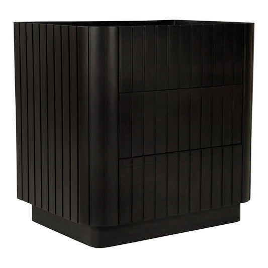 Povera Wood 3 Drawer Nightstand