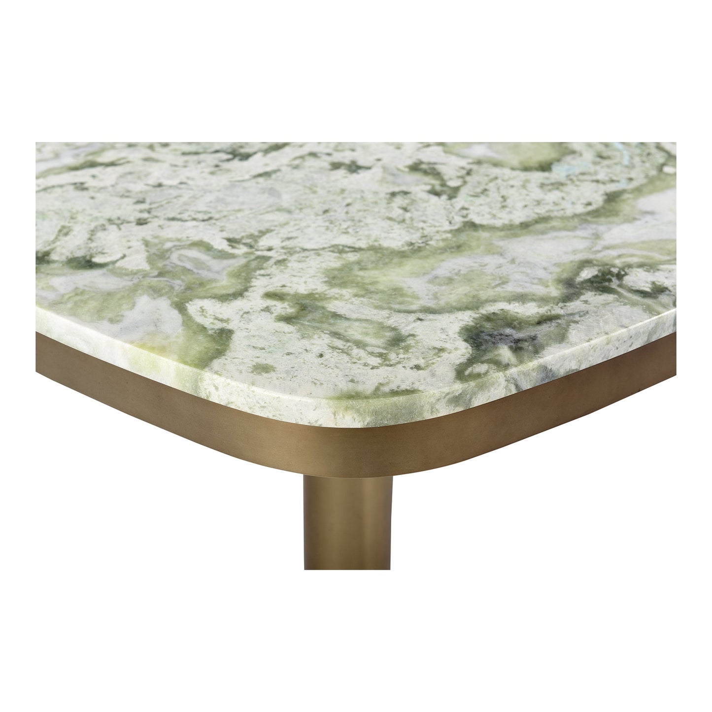 Celeste Green Marble and Iron Square Cafe Table