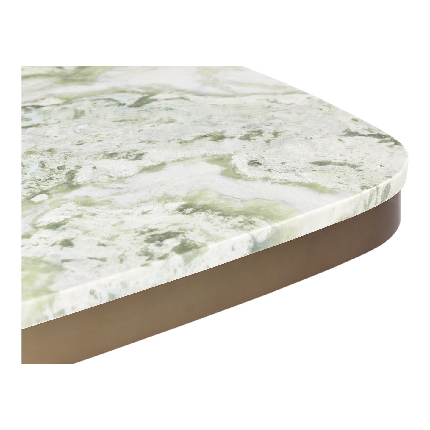 Celeste Green Marble and Iron Square Cafe Table