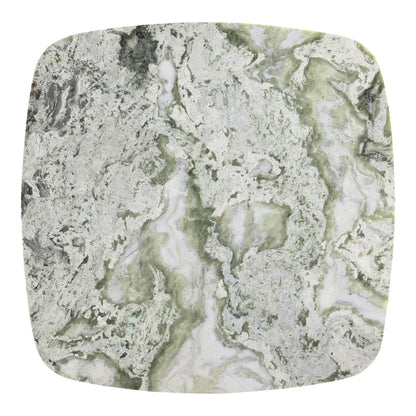 Celeste Green Marble and Iron Square Cafe Table