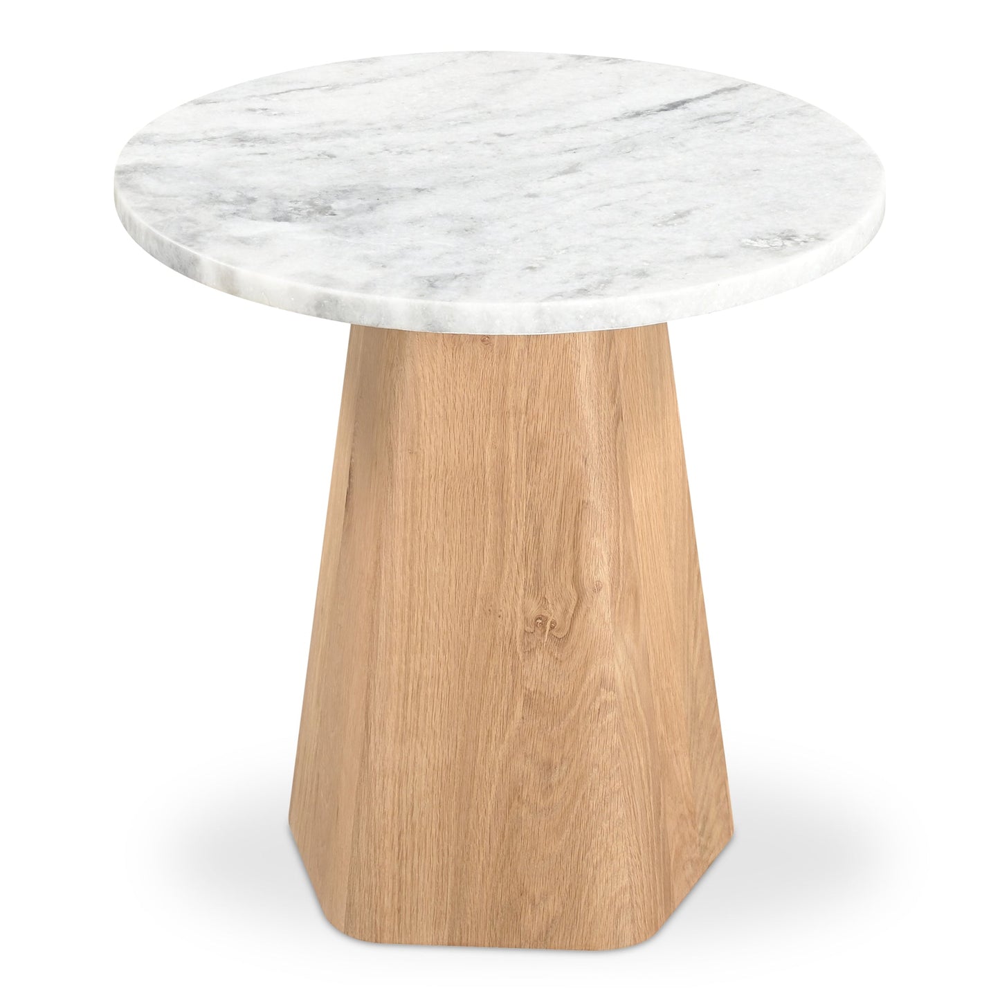 Evelyn Wood Grey Round Accent Table