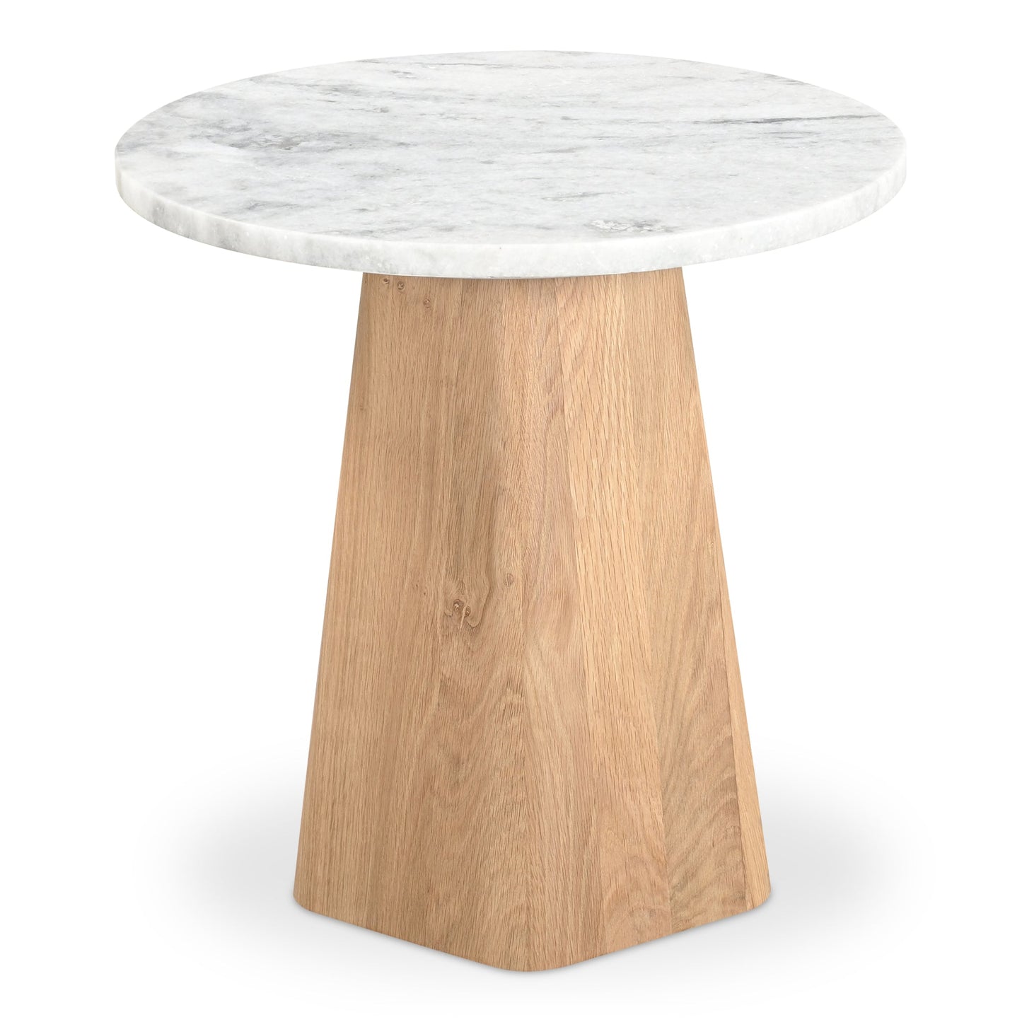 Evelyn Wood Grey Round Accent Table