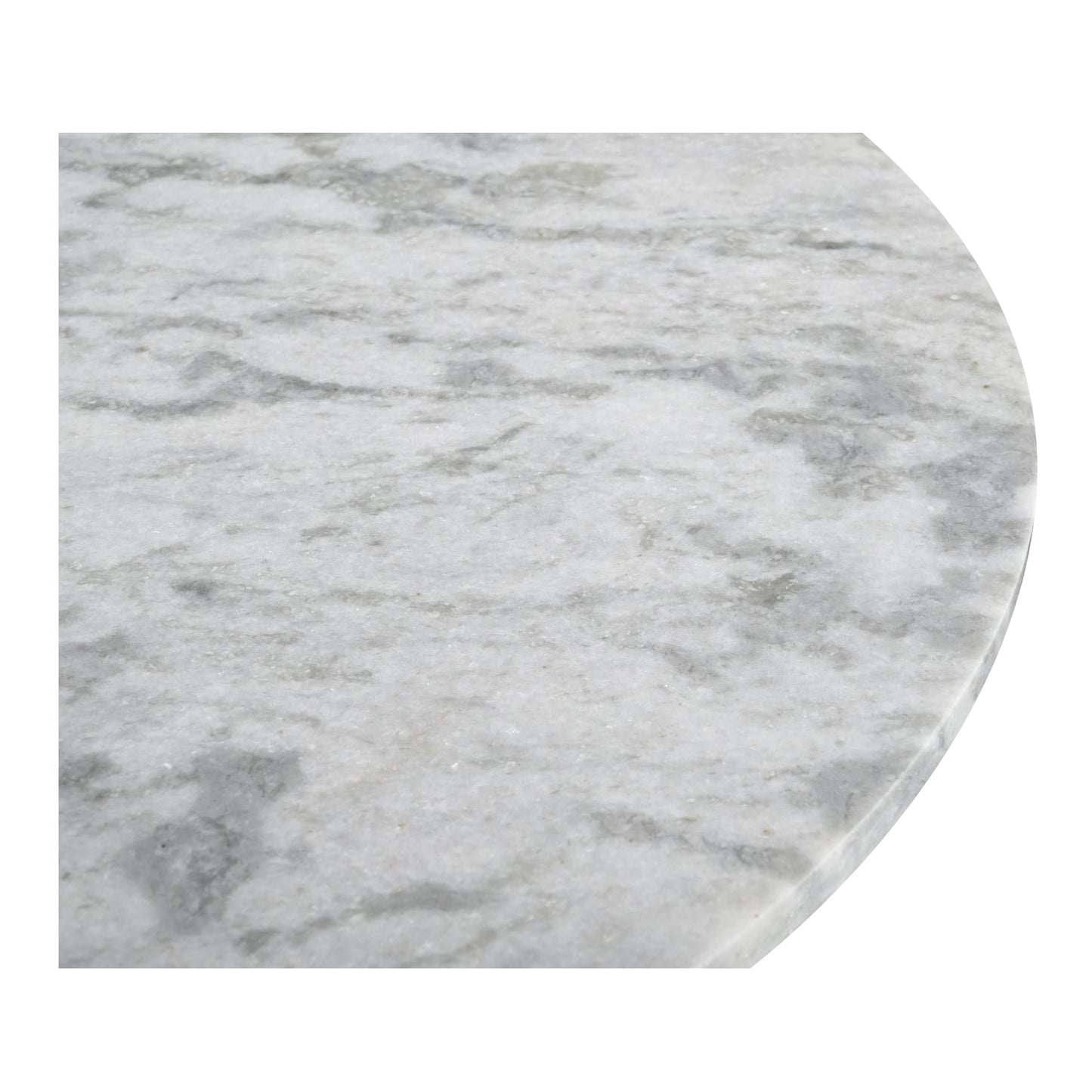 Evelyn Grey Marble and Wood Round Coffee Table