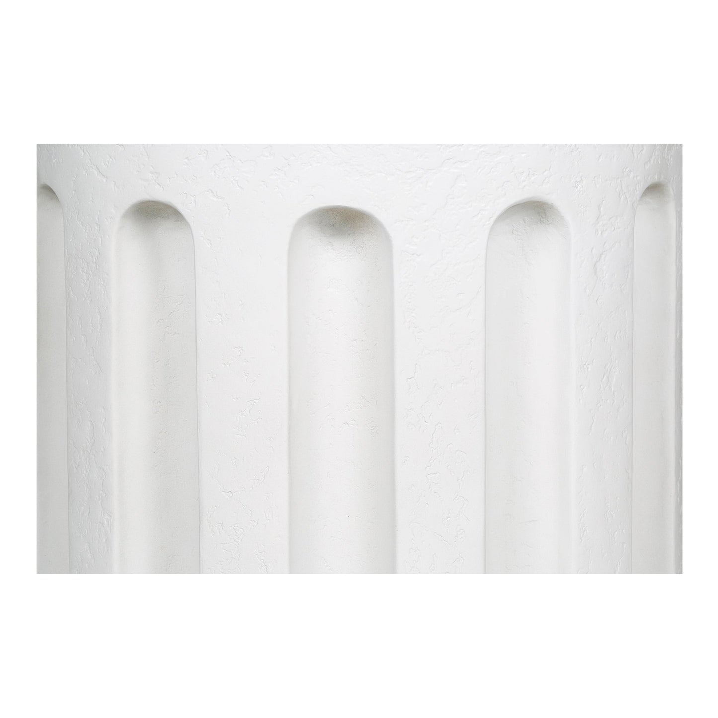 Eris White Concrete Outdoor Round Accent Table