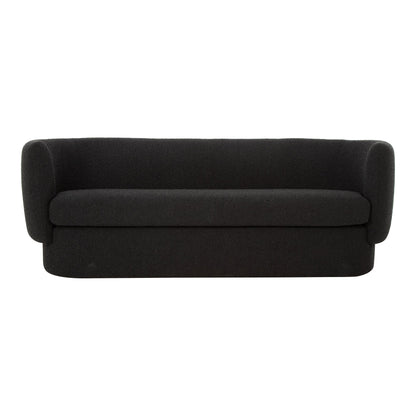 Koba Polyester Upholstered Black Sofa