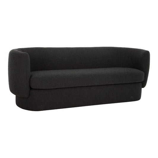 Koba Polyester Upholstered Black Sofa