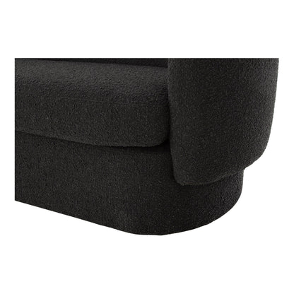 Koba Polyester Upholstered Black Sofa