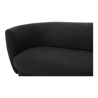 Koba Polyester Upholstered Black Sofa