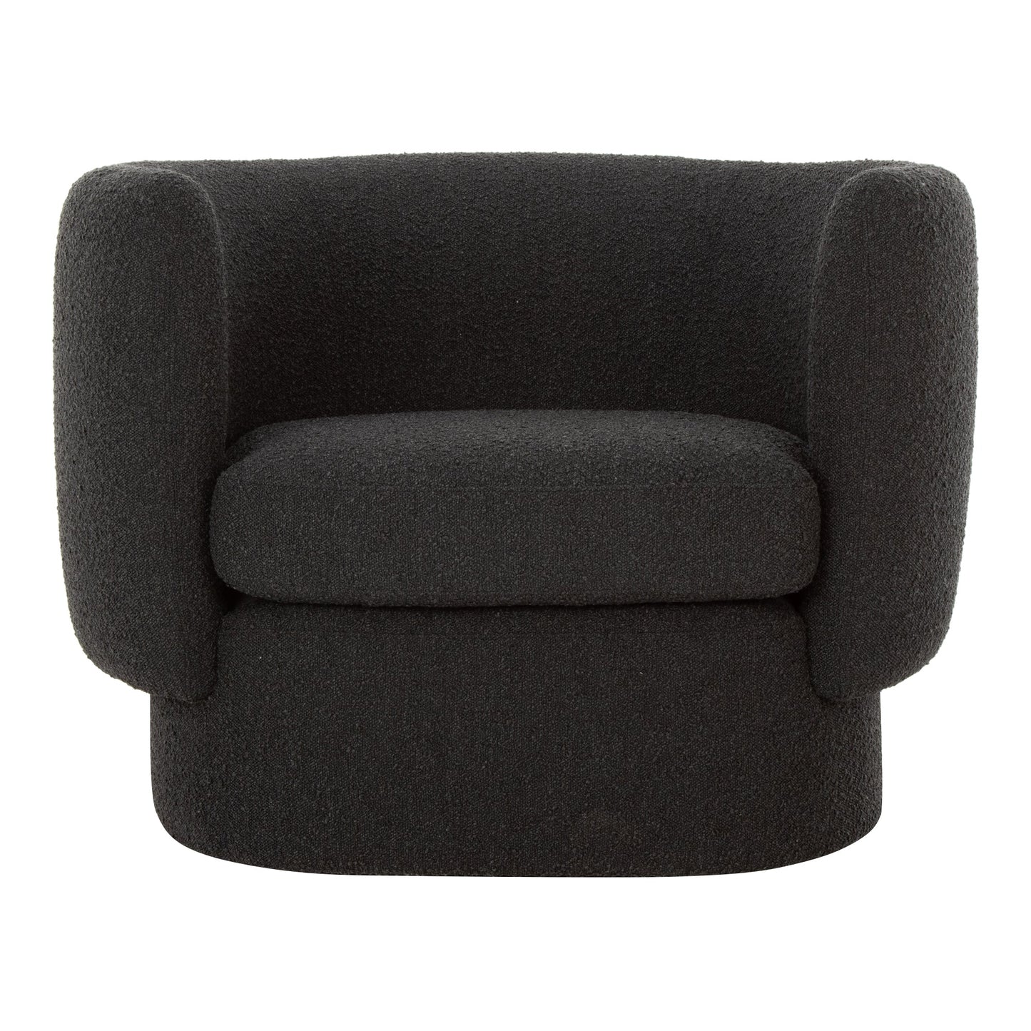 Koba Polyester Upholstered Black Armless Chair