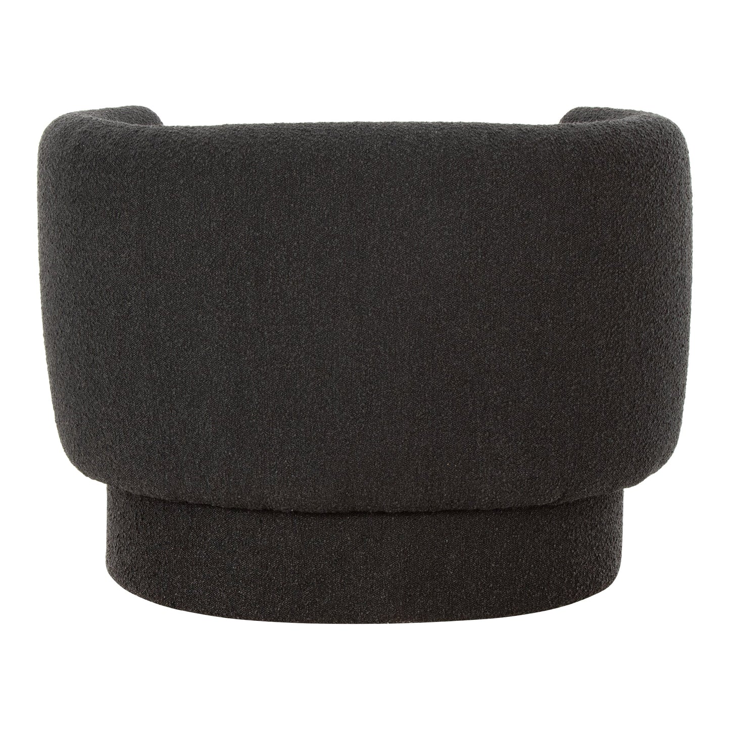 Koba Polyester Upholstered Black Armless Chair