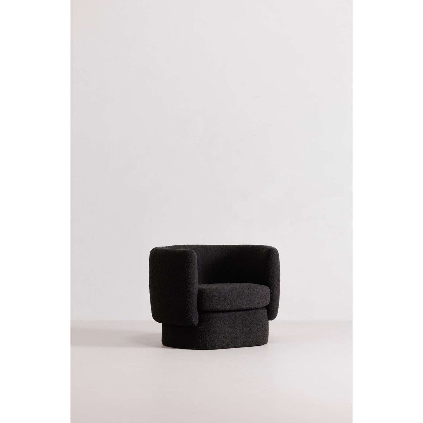 Koba Polyester Upholstered Black Armless Chair