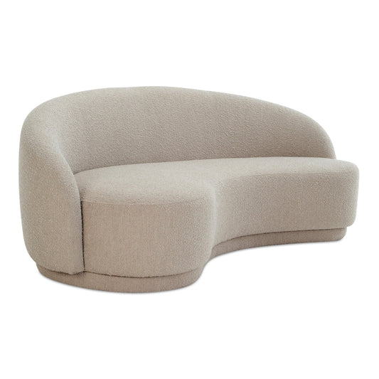 Excelsior Polyester and Pine Beige Sofa