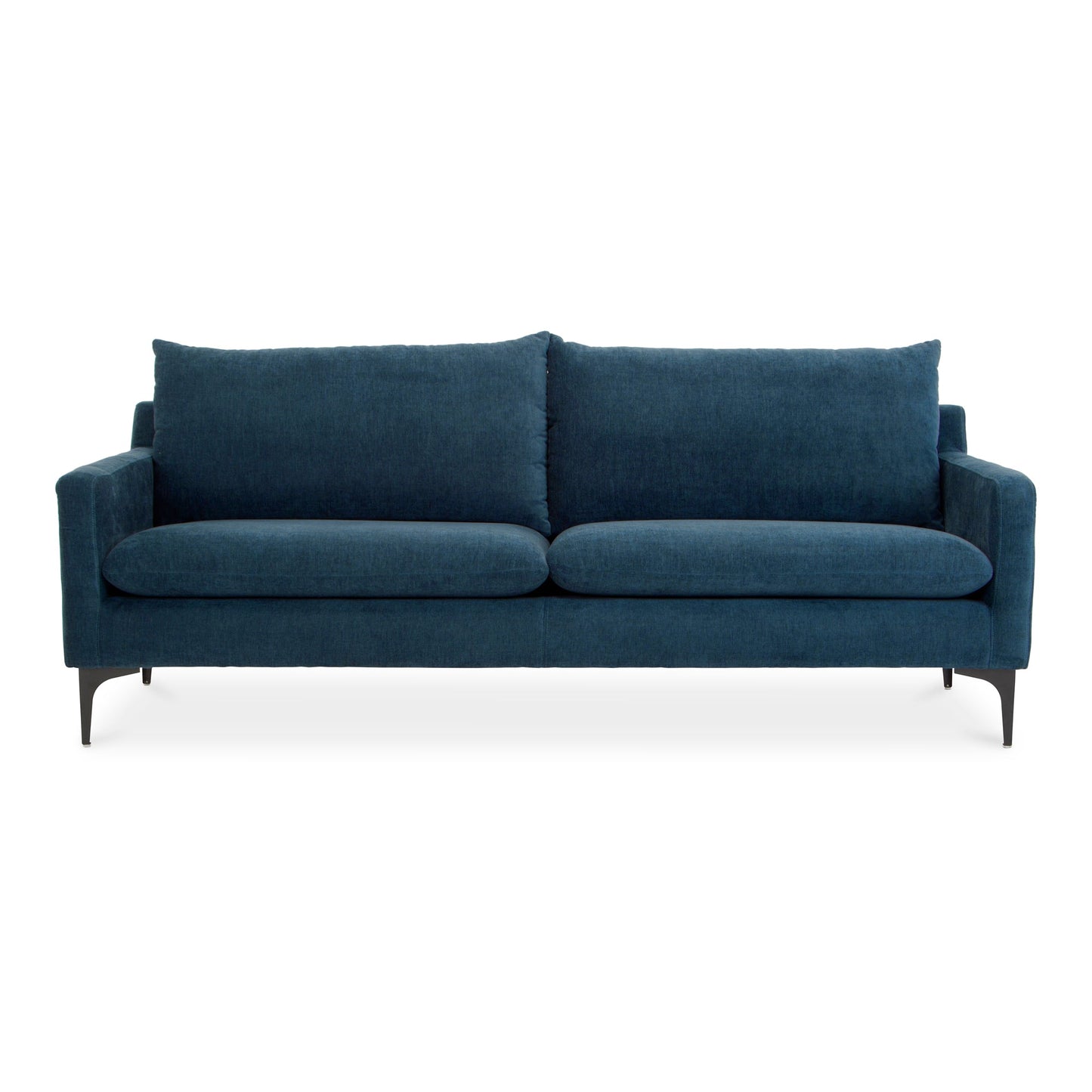 Paris Polyester Upholstered Blue Sofa