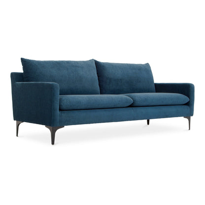 Paris Polyester Upholstered Blue Sofa