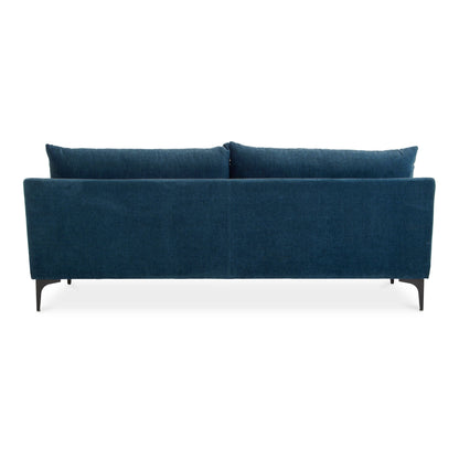 Paris Polyester Upholstered Blue Sofa