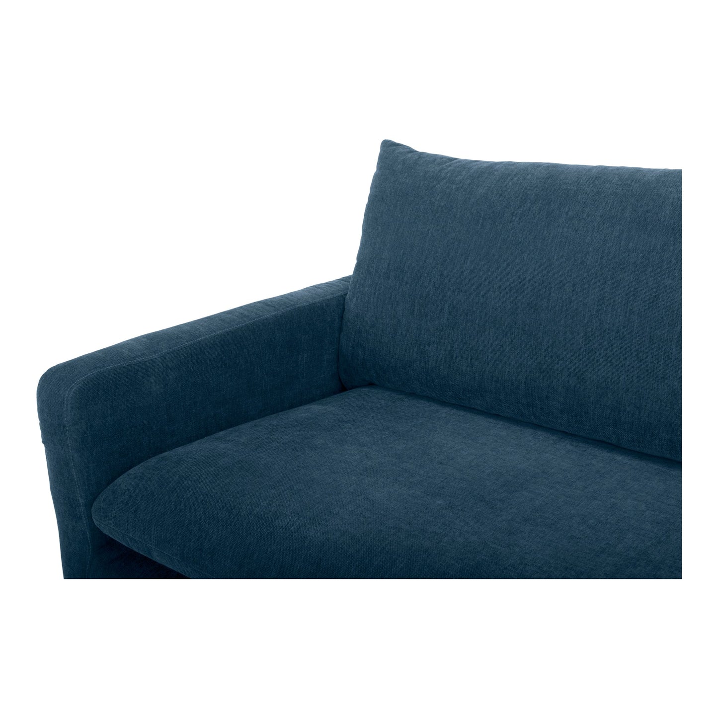 Paris Polyester Upholstered Blue Sofa