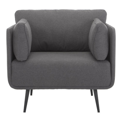 Rodrigo Polyester Upholstered Grey Armchair