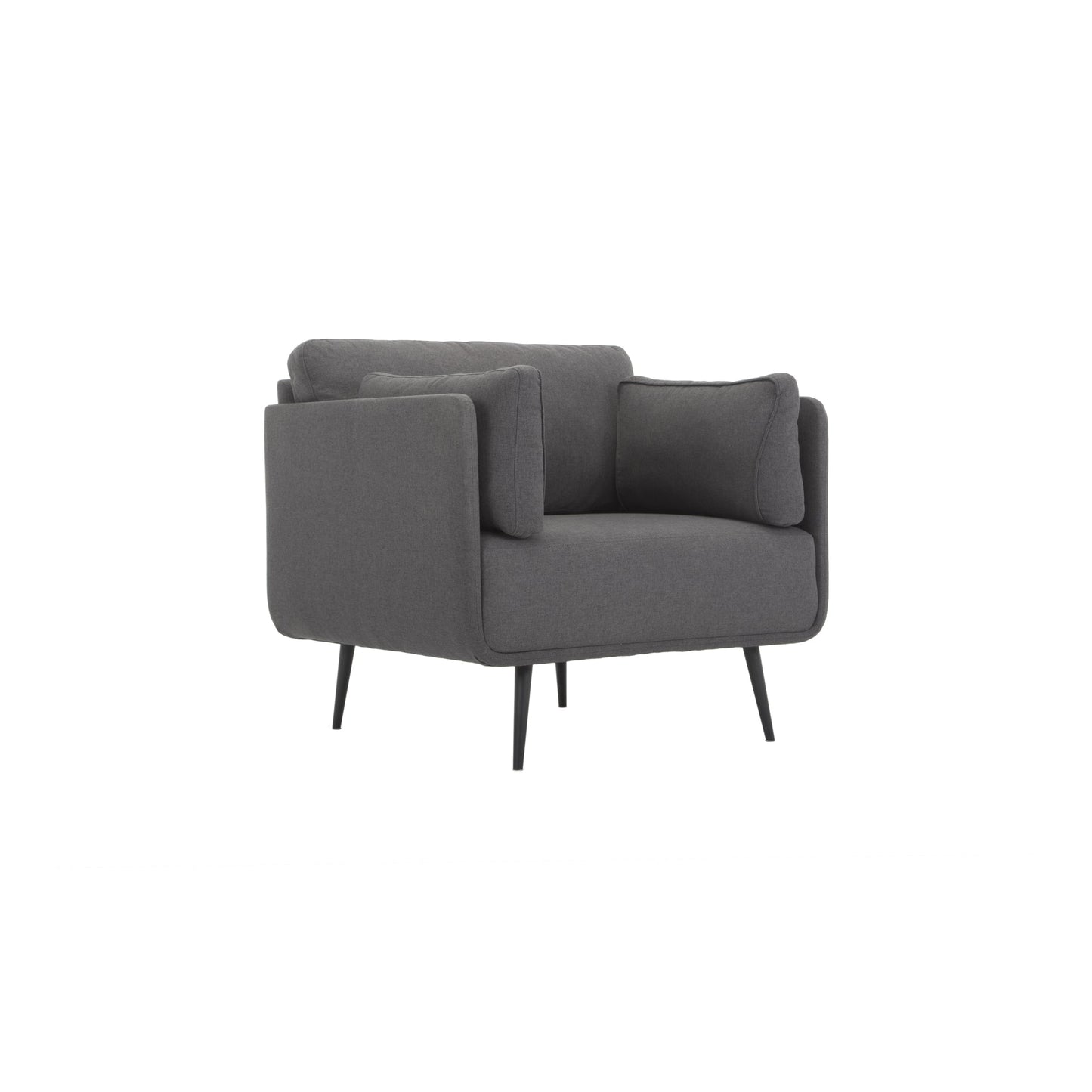 Rodrigo Polyester Upholstered Grey Armchair