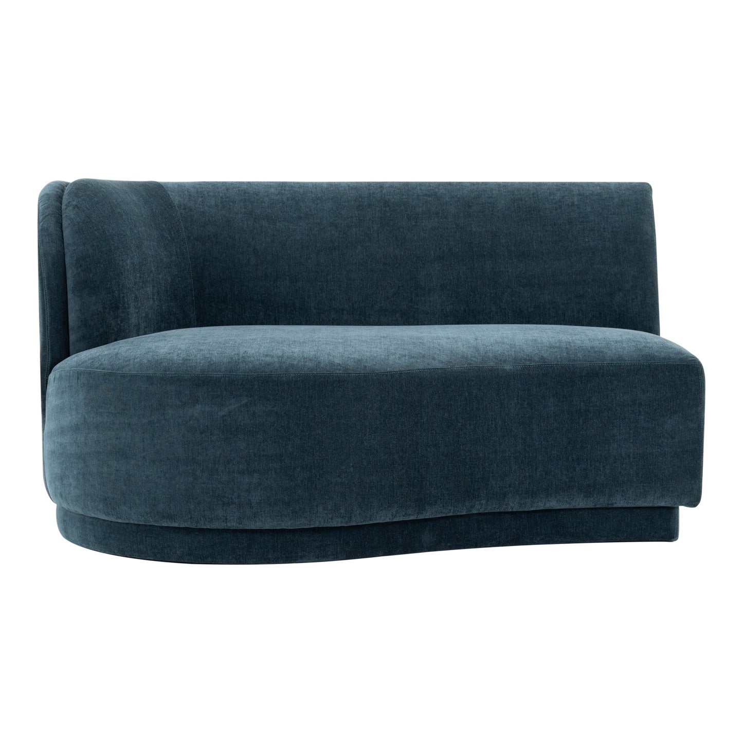 Yoon Polyester and Fsc Wood Deep Teal Chaise Left