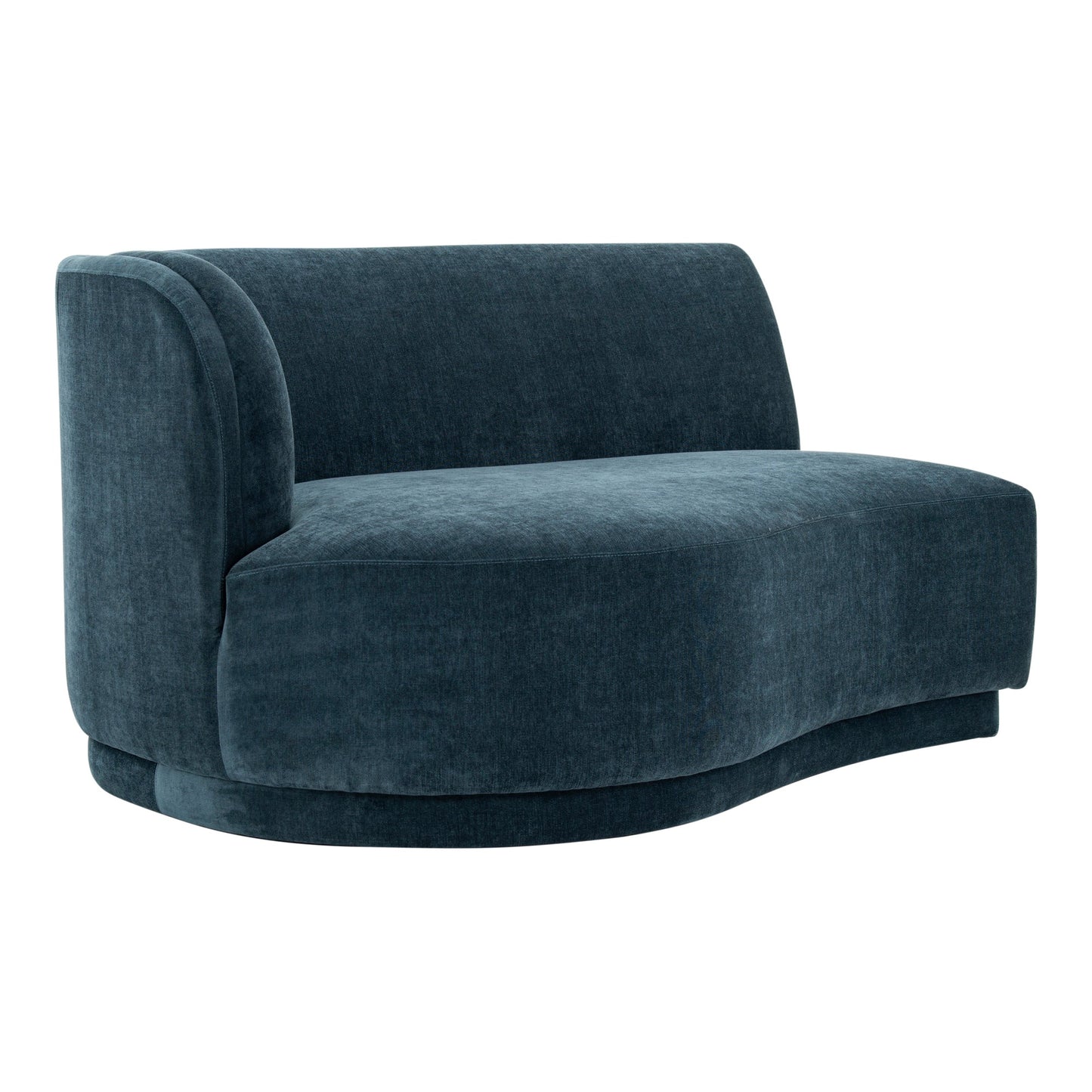 Yoon Polyester and Fsc Wood Deep Teal Chaise Left