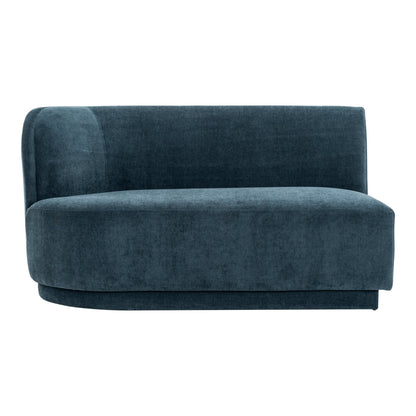 Yoon Polyester and Fsc Wood Deep Teal 2 Seat Sofa Right