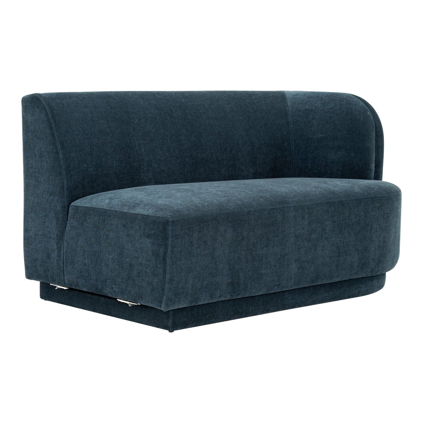 Yoon Polyester and Fsc Wood Deep Teal 2 Seat Sofa Left