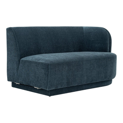 Yoon Polyester and Fsc Wood Deep Teal 2 Seat Sofa Left