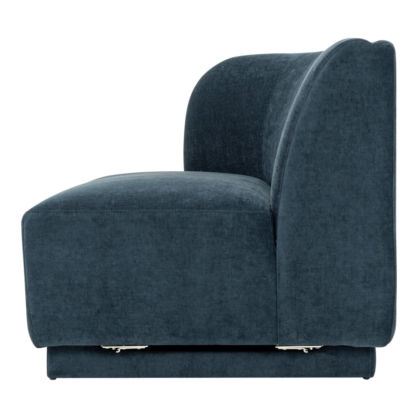 Yoon Polyester and Fsc Wood Deep Teal 2 Seat Sofa Left