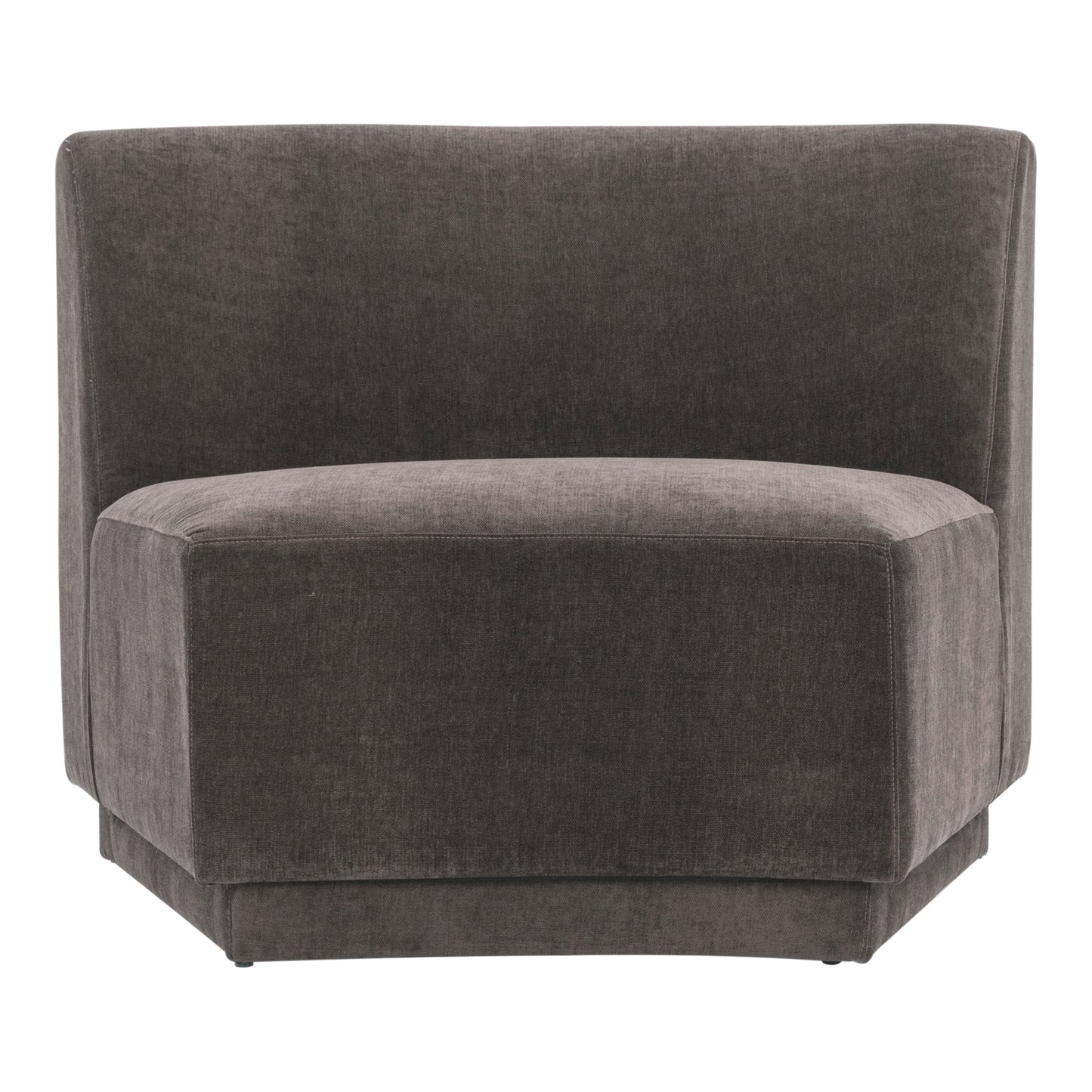 Yoon Polyester Upholstered Grey Slipper Chair