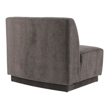 Yoon Polyester Upholstered Grey Slipper Chair