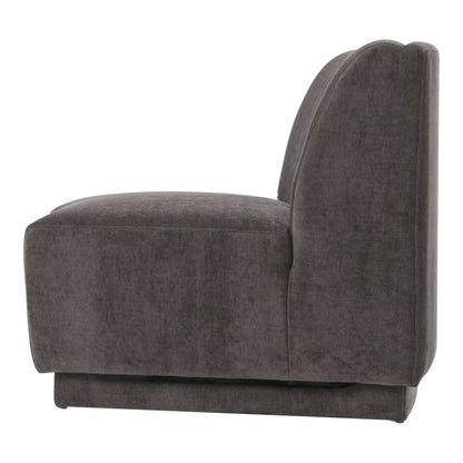 Yoon Polyester Upholstered Grey Slipper Chair