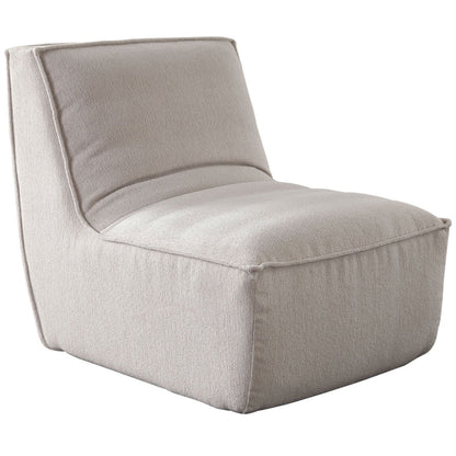 Jonas Armless Accent Chair in Tan Fabric