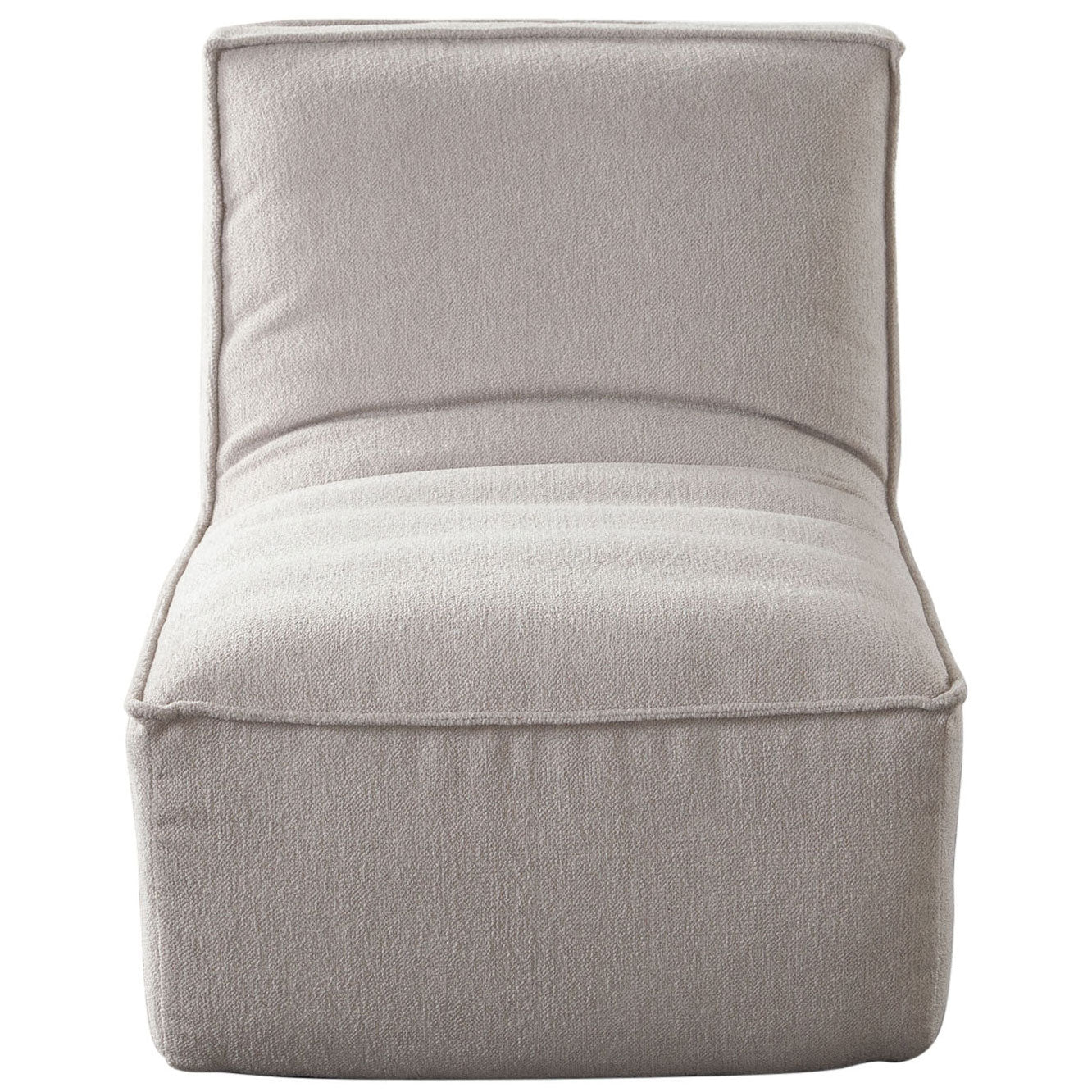 Jonas Armless Accent Chair in Tan Fabric