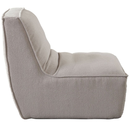 Jonas Armless Accent Chair in Tan Fabric