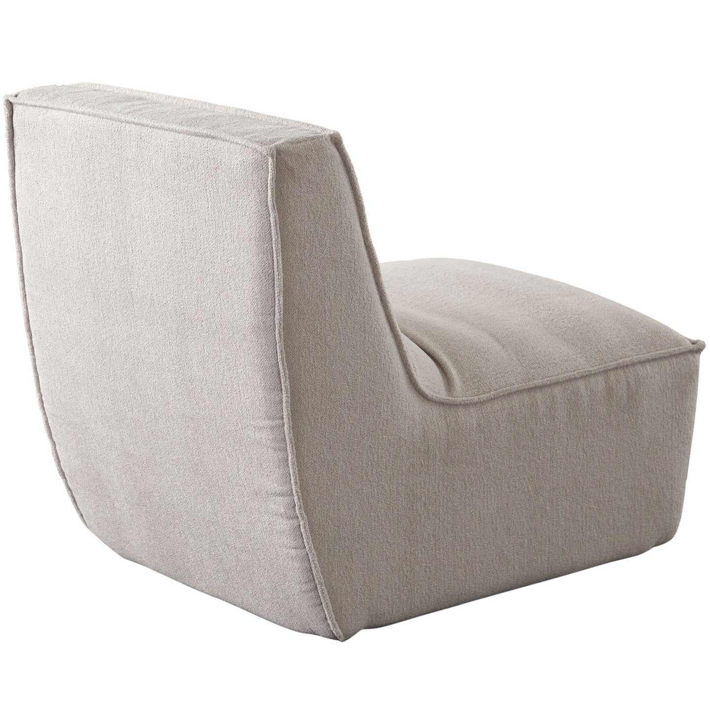 Jonas Armless Accent Chair in Tan Fabric