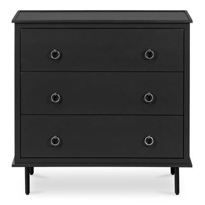 Reagan Three Drawer Wood Nightstand