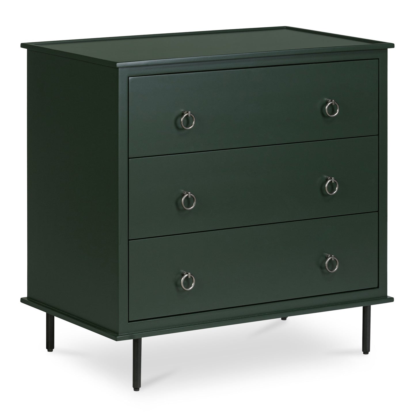 Reagan Three Drawer Wood Nightstand