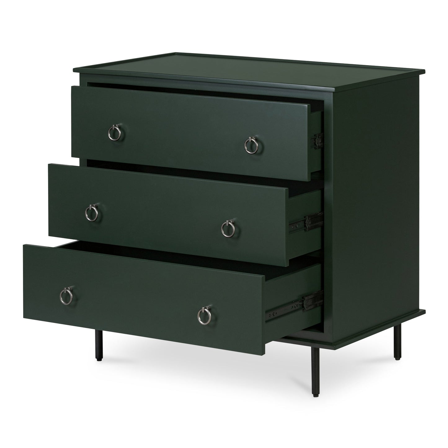 Reagan Three Drawer Wood Nightstand