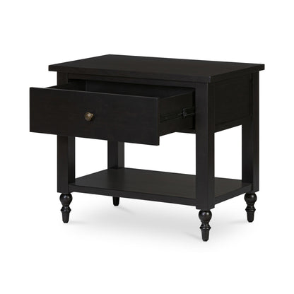 Katherine Black Soft Closing Drawer Nightstand