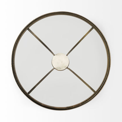 Mercana Jacinta Glass Top Round End Table