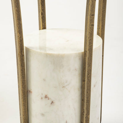 Mercana Jacinta Glass Top Round End Table