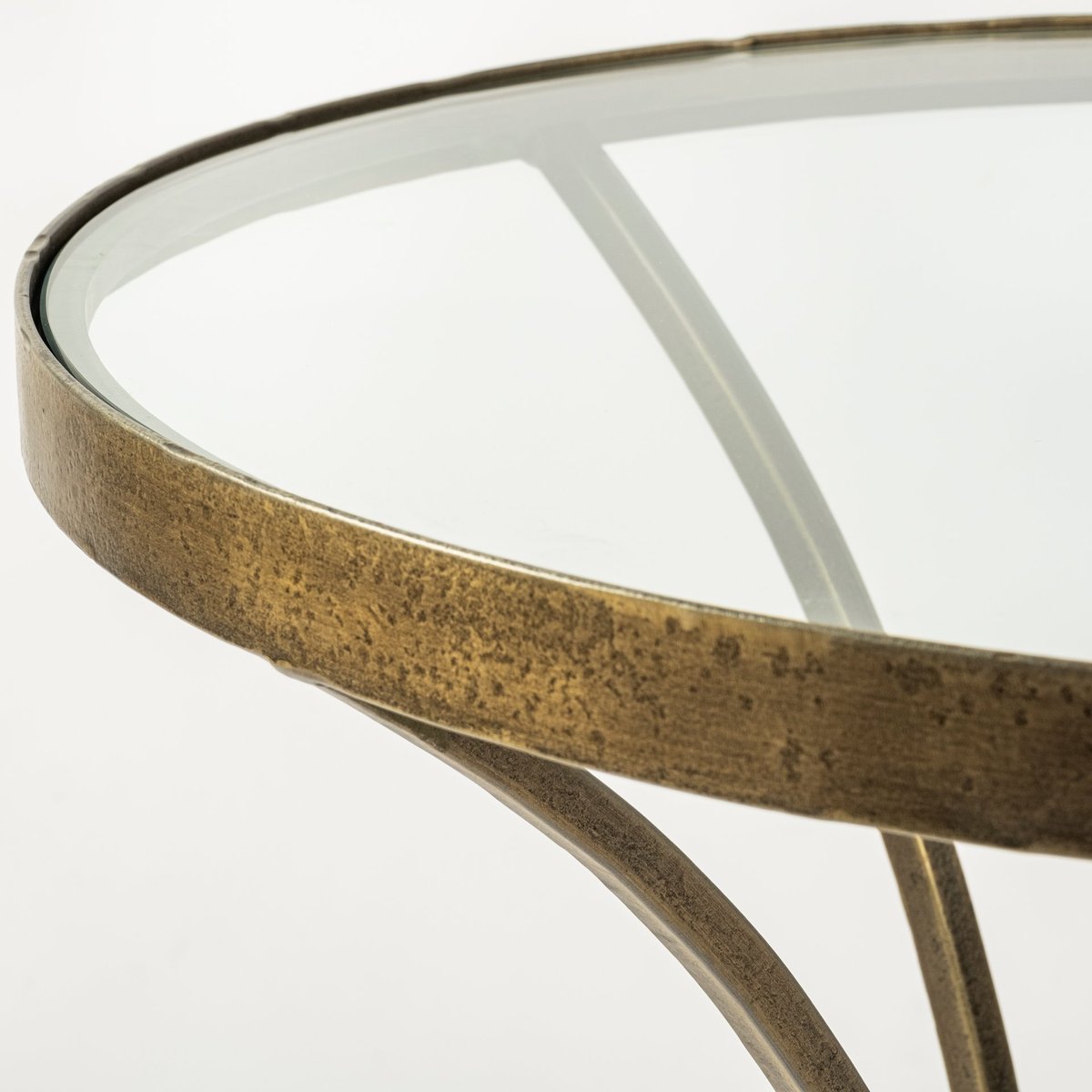 Mercana Jacinta Glass Top Round End Table