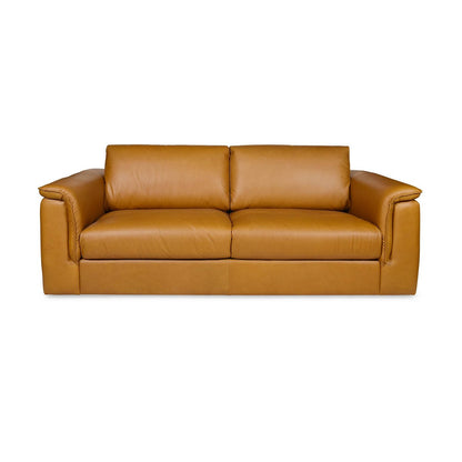 LH Home Jackson Italian Tan Leather Sofa