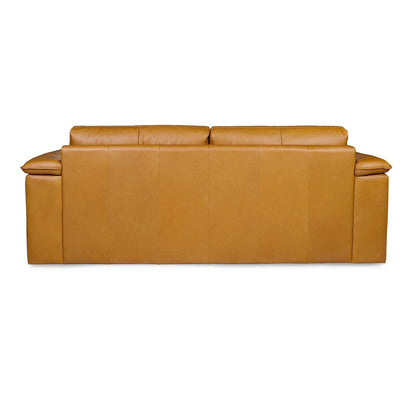 LH Home Jackson Italian Tan Leather Sofa