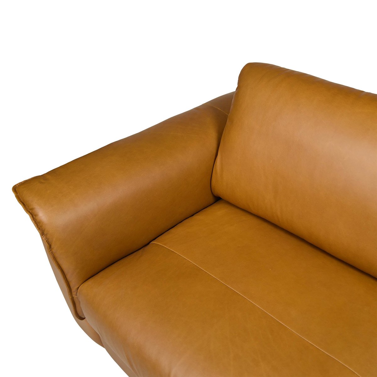 LH Home Jackson Italian Tan Leather Sofa