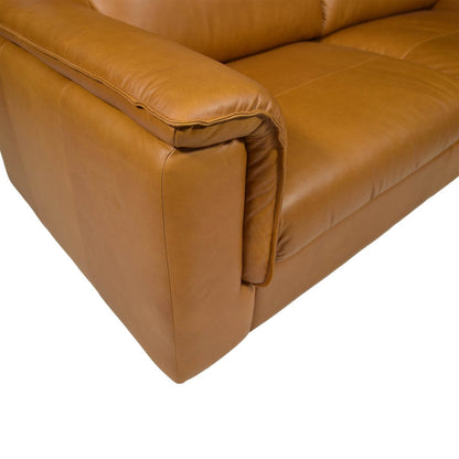 LH Home Jackson Italian Tan Leather Sofa