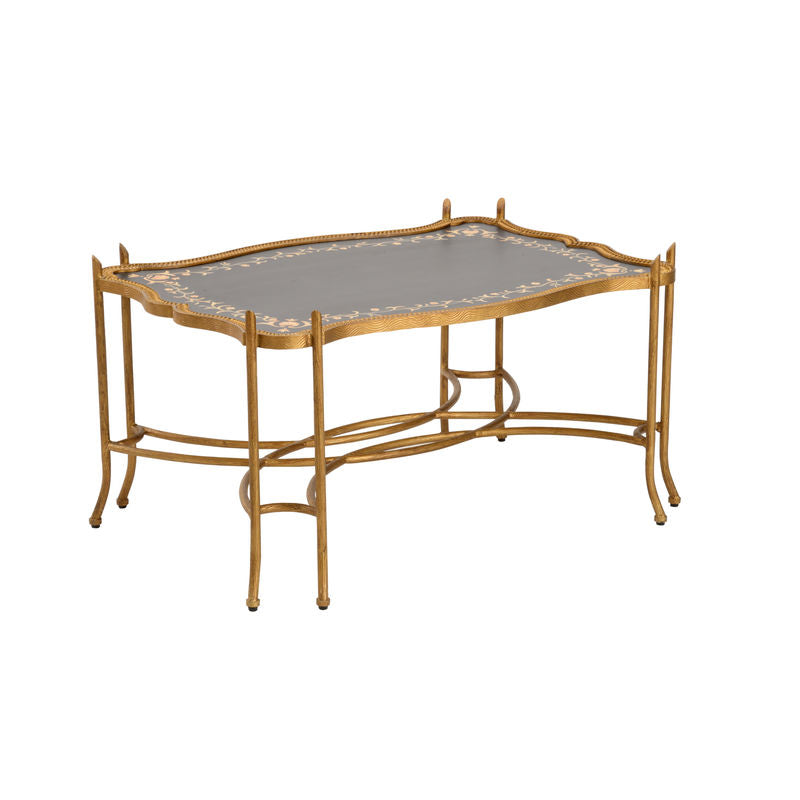 Chelsea House Jacob II Antiqued Gold Iron Made Coffee Table